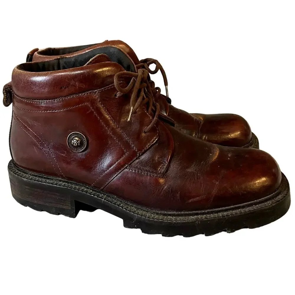 VTG Pelle Pelle Marc Buchanan Y2K Brown Leather Chukka Boots MENS SZ 9 Chunky